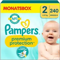 Pampers Premium Protection Maat 2 - 240 Luiers - 4kg-8kg - Maandbox