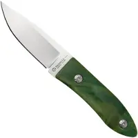 Maserin AM22, 923-RV Green Poplar Burl, vaststaand mes, Atillio Morotti design