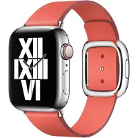 Apple Leather Band Modern Buckle voor de Watch | 38/40/41/42 mm - Maat S - Pink Citrus