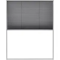 vidaXL Raamhor plissé 80x100 cm aluminium
