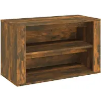 vidaXL Schoenenrek 75x35x45 cm bewerkt hout gerookt eikenkleurig