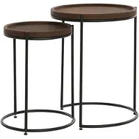 Light & Living bijzettafel jairo Ø53x45.5cm - set van 2