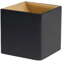 Artdelight Wandlamp Fulda 10x10 cm koper zwart