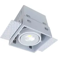Artdelight Inbouwspot Vierkant Wit Trimless GU10 Incl. Stucrand