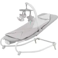 Kinderkraft Transat-wipstoel 2in1 FELIO 2 - - Grijs - Speelboog - Opvouwbaar - Lichtgewicht
