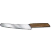 Victorinox Swiss Modern broodmes 22 cm, walnotenhout