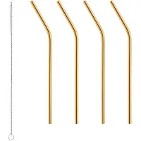 Orrefors Peak rietjes 4-pack Messing