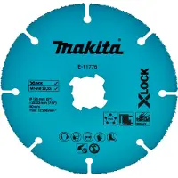 Makita Trennscheibe 125mm Uni.X-Lock E-11776 Doorslijpschijf recht 125 mm 1 stuk(s) Gipskarton, PVC, Vezelcement, Kunst