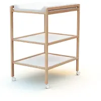 Fun Verzorgingstafel 2 Planken 54 X 74 X 94 Cm Hout - Beige