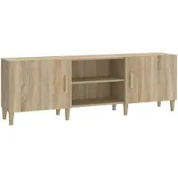 vidaXL Tv-meubel 150x30x50 cm bewerkt hout sonoma eikenkleurig