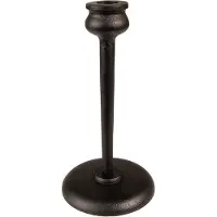 Clayre & Eef Kandelaar 21 cm Zwart Aluminium Kaarsenstandaard Zwart Kaarsenstandaard