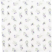 Clayre & Eef Servetten Papier Set van 20 33x33 cm (20) Wit Blauw Papier Vierkant Olijven Servetten Papieren Wit