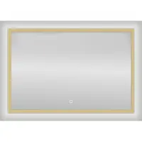 Best design Nancy Isola spiegel met LED verlichting 80x60cm mat goud