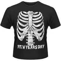 PLASTIC HEAD New Years Day Heren Tshirt -L- Ribcage Zwart