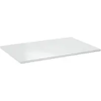 Linie Lado enkel wastafelblad Glanzend Wit composiet marmer 70 x 46 cm