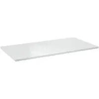 Linie Lado enkel wastafelblad Glanzend Wit composiet marmer 90 x 46 cm