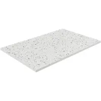 Balmani Impress douchebak 140 x 90 cm composietmarmer mat wit/zwart terrazzo rock structuur