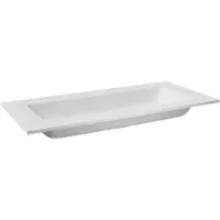 Balmani Tablo Strada enkele wastafel matte composietmarmer (wit) 120 x 55 cm