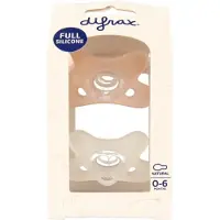 Difrax Fopspeen Natural 0-6m 2pack Assorti