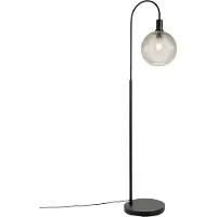 QAZQA Design vloerlamp zwart met smoke glas - Chico