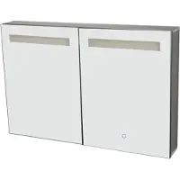 Best design Spiegelkast aluma incl. Led verlichting 80x60 cm