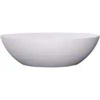 Best design Solid New Stone vrijstaand bad 180x85x52cm mat wit