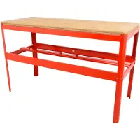 Ragnor Werkbank Met Bamboe Werkblad Rood