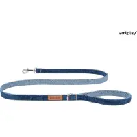 Amiplay Prestige Hondenlijn / Hondenriem - Denim - Navy - L - Breedte: 2 cm - Lengte: 140 cm