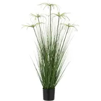 J-Line 33110 Cyperus Alternifolius 5 Koppen In Pot Pvc Groen Small - 32 x 100 x 32 cm