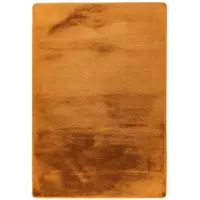Muratap Heaven fluffy soft vloerkleed hoogpolig effen tapijt geel- 80x150 cm