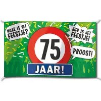 Paper Dreams Gevel vlag - 75 jaar Paperdreams Feestdecoratie