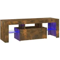 vidaXL TV-kast met LED-verlichting, gerookt eikenhout, 120x35x40 cm
