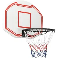 vidaXL Basketbalbord 90x60x2 cm polyetheen wit