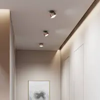 TOP LIGHT Puk! 120 Move LED spot lens mat koper/zwart Move, dimbaar, koper, Woon-/ Eetkamer, Aluminium, Modern, LED plafondlamp