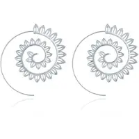 LGT JWLS Zilverkleurige Spiraal Oorstekers Dames verzilverd