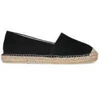 Manfield Zwarte suède espadrilles | Maat 36