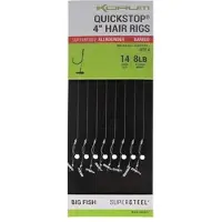 Korum Big Fish Supersteel Allrounder Quickstop 4” Hair Rigs Barbless (8pcs) - Maat : haak 10 - 0.28mm