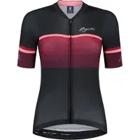 Rogelli Maillot Manches Courtes Velo Impress II - Femme - Bourgogne/Corail/Noir