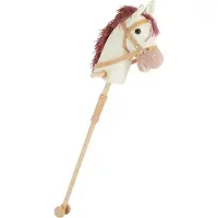 Bieco Stokpaard Ginger - Wit paard op stok met wieltjes - 2+ jaar - 74000192