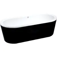 Best design Black & White vrijstaand bad 178 x 80 x 55cm