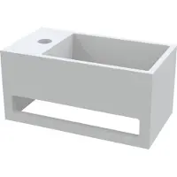 Best design Fontein met handdoekhouder mona solid surface 33x18x16 cm