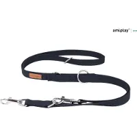 Amiplay Leiband verstelbaar 6 in 1 Cotton zwart maat-M