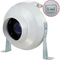 Vents Buisventilator VK Duo Ø100mm - 264 m³/h - Met 2-standenregelaar