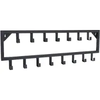 Jax Design Wandkapstok Bono 15-haaks | Jax Design metaal zwart 80x4x26 cm wandkapstokken | NADUVI