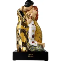 Goebel - Gustav Klimt | Decoratief beeld / figuur De Kus | Porselein - 33cm - Limited Edition - met echt goud