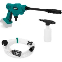 Vonroc Accu drukreiniger 20V – 24bar – 198 l/h - Incl. 5m aanzuigslang, reinigingsmiddelenfles en regelbare spuitmond – Zonder accu & lader