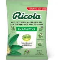 Ricola 6x Keelpastilles Eucalyptus Suikervrij Zakje 75 gr