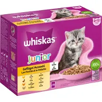 Whiskas 48 x 85 g Gevogelte-selectie in gelei Junior Kattenvoer