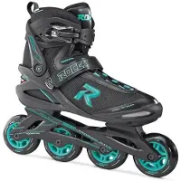 Roces Icon 80 Dames Skeelers - 4x80mm Wielen - Fitness Inline Skates - Zwart Blauw - Maat 39