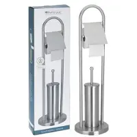 Huismerk Bathroom Solutions Toiletgarnituur Zilverkleurig Mat - 80 x 22 cm